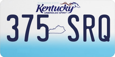 KY license plate 375SRQ