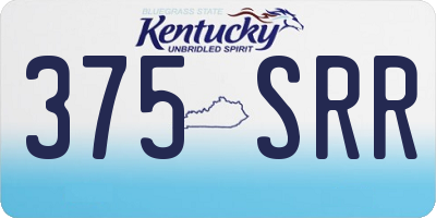 KY license plate 375SRR