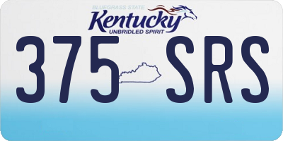 KY license plate 375SRS