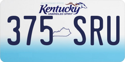 KY license plate 375SRU