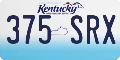 KY license plate 375SRX