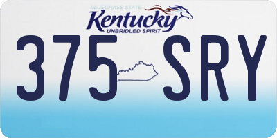 KY license plate 375SRY