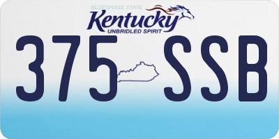 KY license plate 375SSB