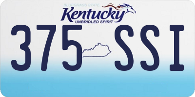 KY license plate 375SSI