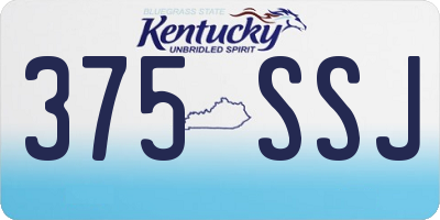 KY license plate 375SSJ