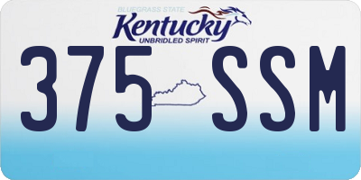 KY license plate 375SSM