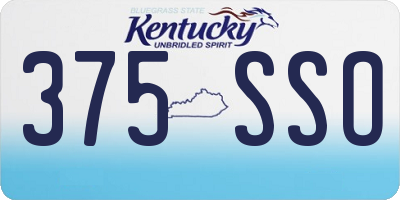 KY license plate 375SSO
