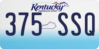 KY license plate 375SSQ