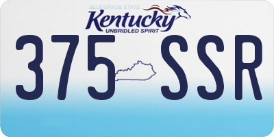 KY license plate 375SSR
