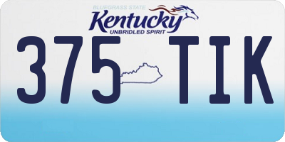 KY license plate 375TIK
