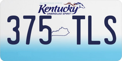KY license plate 375TLS