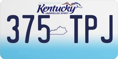 KY license plate 375TPJ