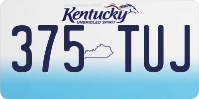 KY license plate 375TUJ