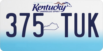 KY license plate 375TUK