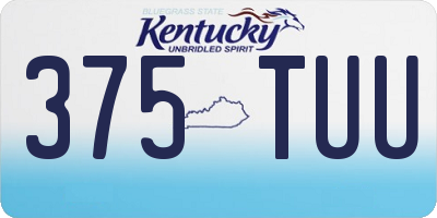 KY license plate 375TUU