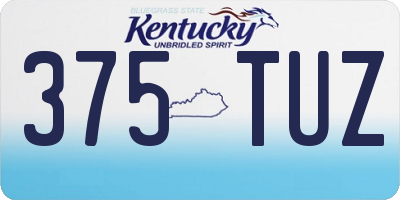 KY license plate 375TUZ
