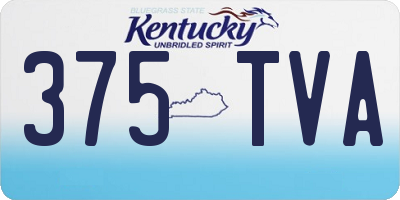 KY license plate 375TVA