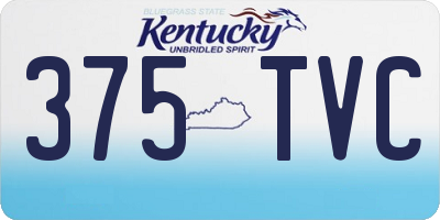 KY license plate 375TVC