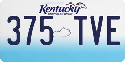 KY license plate 375TVE