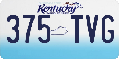 KY license plate 375TVG