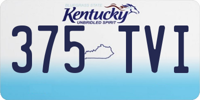 KY license plate 375TVI