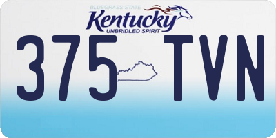 KY license plate 375TVN