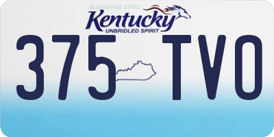 KY license plate 375TVO