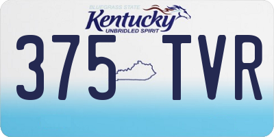KY license plate 375TVR