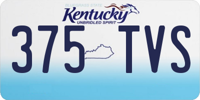 KY license plate 375TVS