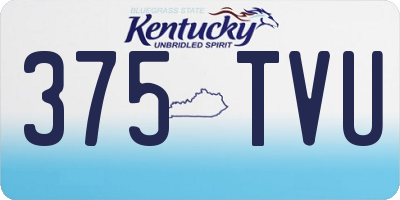 KY license plate 375TVU