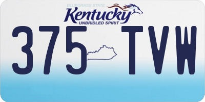 KY license plate 375TVW