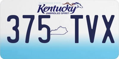 KY license plate 375TVX