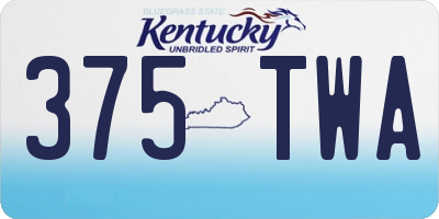 KY license plate 375TWA