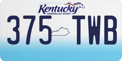 KY license plate 375TWB