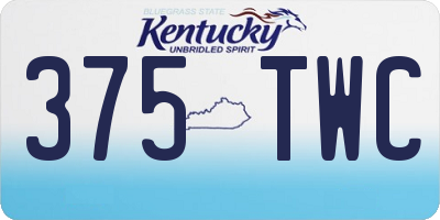 KY license plate 375TWC