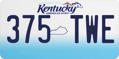 KY license plate 375TWE