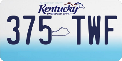 KY license plate 375TWF