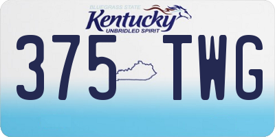 KY license plate 375TWG