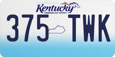 KY license plate 375TWK
