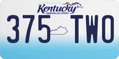KY license plate 375TWO