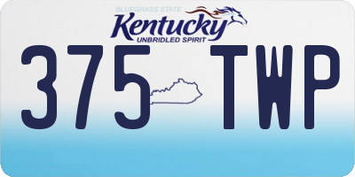 KY license plate 375TWP