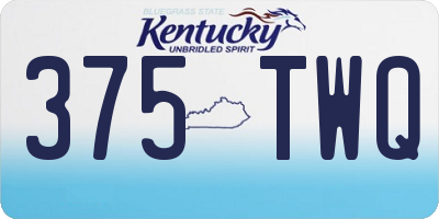 KY license plate 375TWQ