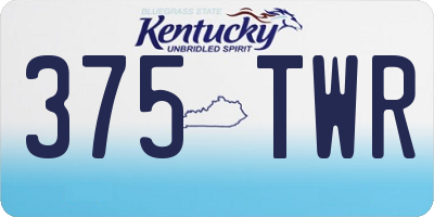 KY license plate 375TWR