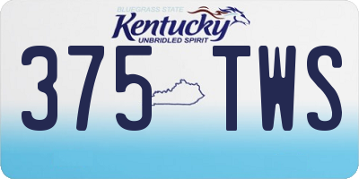 KY license plate 375TWS