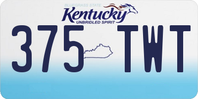 KY license plate 375TWT