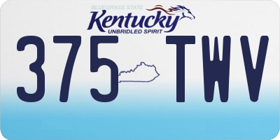 KY license plate 375TWV