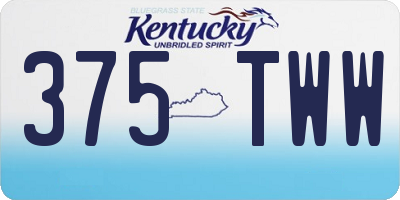 KY license plate 375TWW