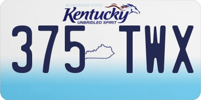 KY license plate 375TWX