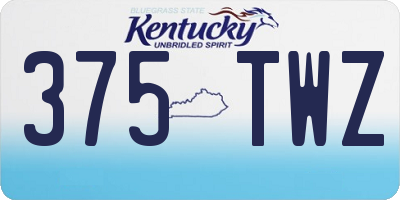 KY license plate 375TWZ