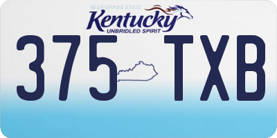 KY license plate 375TXB